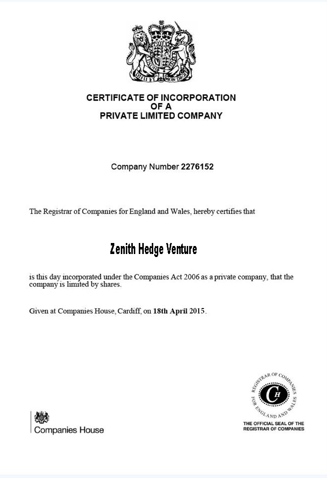 Zenith Hedge Venture |Investment powdered by you!